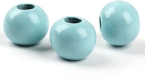 50 cuentas grandes de madera redondas naturales de 0.78 pulgadas (0.787 in), cuentas sueltas, para guirnaldas hechas a mano, decoración del hogar, disponible en Yaxa Venezuela