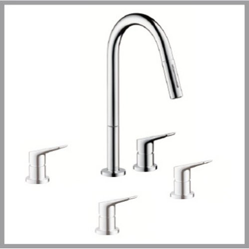 値下げします　キッチン水栓　アクサーチッテリオM 34822000 34822000】AXOR CITTERIO M 2ホール引出式キッチンシャワー混合