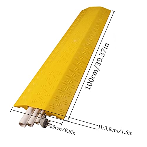 Cubierta de rampa de cable resistente, protector de cable de un solo canal para una gestión segura y ordenada de cables de suelo, ideal para uso en interiores y exteriores