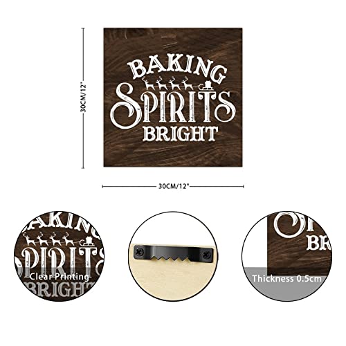 Plaque murale Baking Spirits en bois : le cadeau de Noel ideal pour la maison