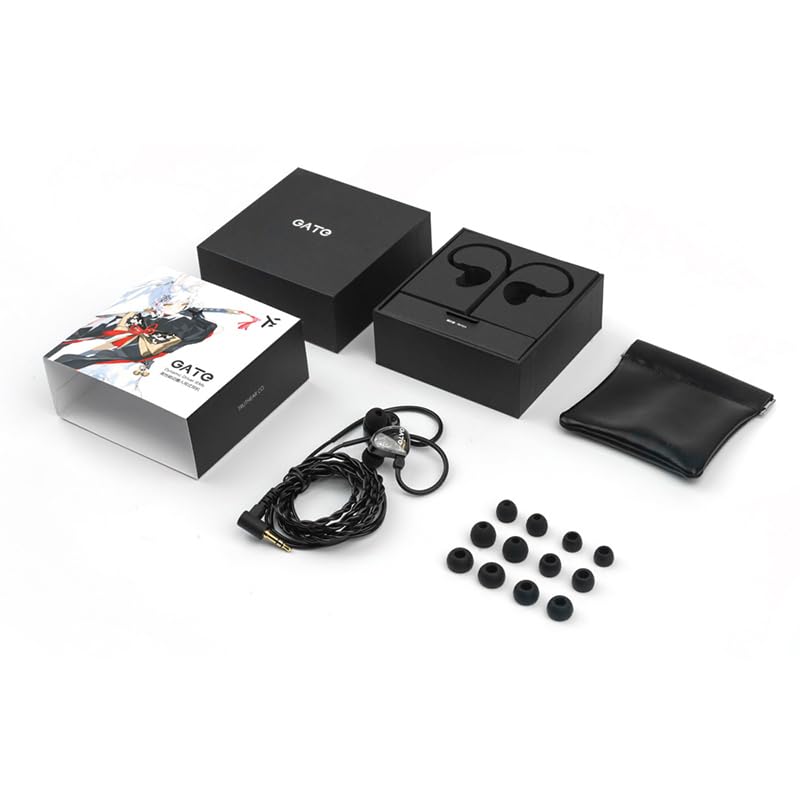 Image of Fanmusic TRUTHEAR GATE Cost-Effective Dynamic Driver in-Ear Headphone with 0.78 2Pin Cable (Black, no mic)