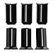 Baseboard Corner Blocks 6-Pack for 8cm Height Baseboards, Wall Base Corner Trim with 3 Inside and 3 Outside Connectors, ABS Wall Trim Corner Pieces, White(M Black)