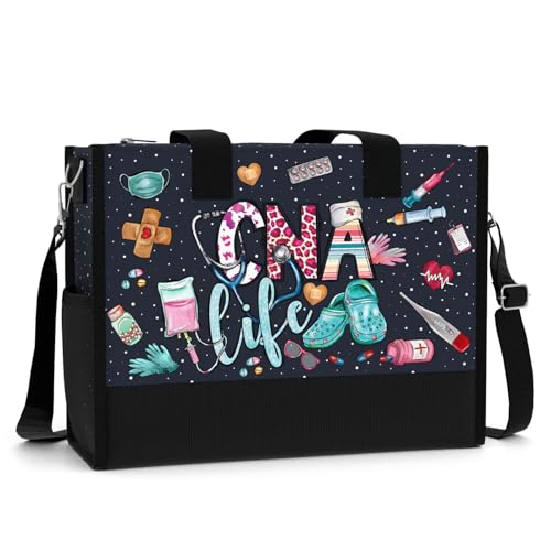 VELYZE CNA Tote Bag for Women CNA Bags and Totes for Work Nurse Assistant Bag Nursing Assistant Gifts Appreciation Week Gift Graduation Ideas Medical Supplies Coworkers Staff