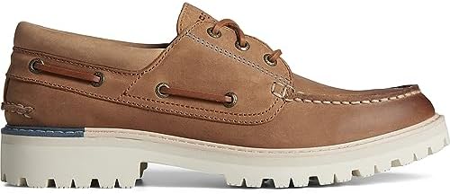 Sperry Men's A/O Lug 3-Eye Boat Shoe, Tan/White, 11 Wide | Image 6
