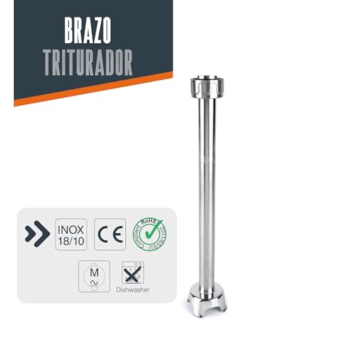 Miniatura 5 de Lacor- 69940 - Brazo Triturador Rapid, Compatible Con Serie 650 W, 450 W Y 850 W, De Acero Inoxidable, Intercambiable, Mide 40 Cm