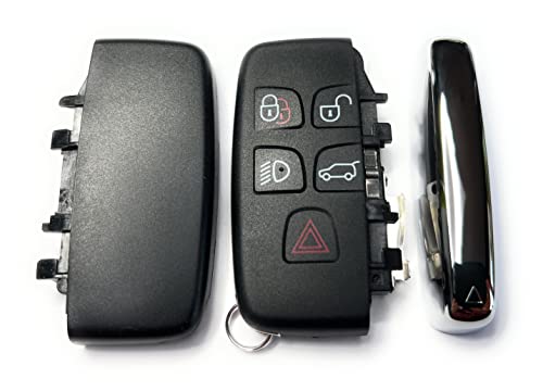 Automobile Locksmith Remote Car Key 5 button Case Shell Cover Black compatible for Land Rover Jaguar - Image 3