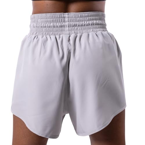 Calção de Treino Muay Thai Kickboxing Feminino Pretorian (BR, Alfa, G, Regular, Regular, Cinza)