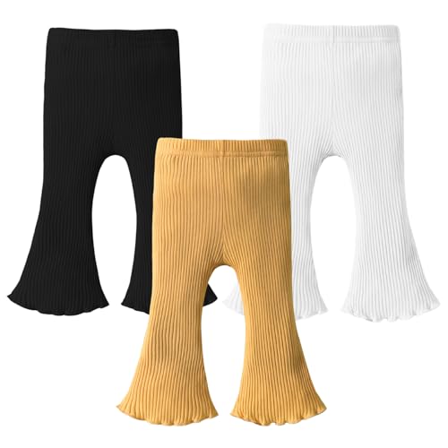 Image of Dalukit Baby Girl Pants Leggings Toddler Girl Pants Leggings Sweatpants Toddler Baby Bell Bottoms Toddler Flare Leggings Pant