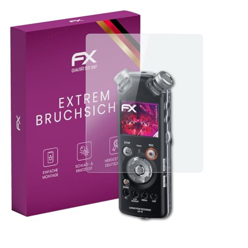 atFoliX Lámina Protectora de plástico Cristal compatible con Olympus LS 10 Película Vidrio, 9H Hybrid Glass FX Protector Pantalla Vidrio templado de plástico