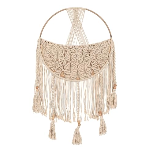 Crane Baby Charlie Farmhouse Macramé Boho Toy Bin with Tassels,