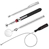 Flintronic 4 Pezzi Strumento Magnetico per Pickup, Acciaio Inossidabile Calamita Telescopica, Fino a 84 cm, Asta Telescopica Magnetica, per Chiavi, Monete, Viti, Penne e Oggetti Metallici