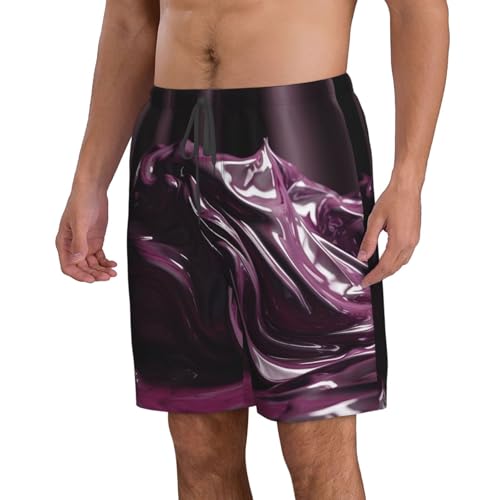 Men's Swim Trunks Flowing Purple Pigment Quick Dry Board Shorts Mens Bathing Suit Beach Swimwear with Pockets4