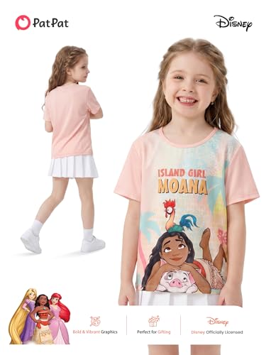 Image of Disney Princess Frozen Marvel Stitch Minnie Mickey Star Wars Girls /Boys Athletic Shirts UV Quick Dry Graphic T-Shirt 2-9 Year