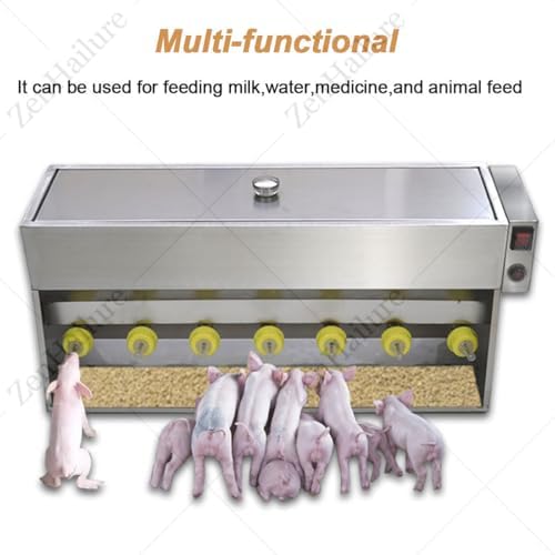 10nipples Automatic Constant Temperature Milk Feeder,10/14 Teats Stainless Steel Piglet Feeder,Sound Simulation Suckling Machine for Lambs,15/20l Nursing Bottles for Multiple Piglets 14heads - 4