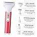 PartyKindom Ladies Shaver Kit Electric Razor for Bikini Eyebrow Trimmer Hair Removal Machine Rechargeable Beauty Tool