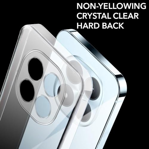 Image of DIZORO Compatible with Redmi Note 15 Pro Plus 5G Back Cover Case Clear,[ Anti Yellow ][Military Grade Protection] Hard PC Back Cover Transparent
