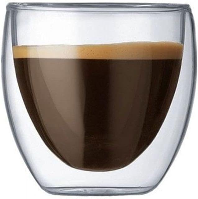 Conjunto 4 Copos Parede Dupla Café/chá Vidro Borossilicato - Envio Hoje