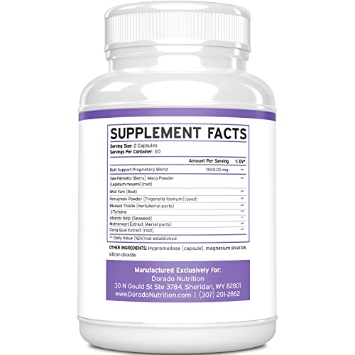 Butt Enhancement Pills - Booty Bigger Pills, Buttocks Pills For Volumized Butt (120 Capsules) - Maca Root & Fenugreek Extract - Gluten Free, Non-Gmo, Usa Made - 3Rd Party Tested - Vegan - (120 Count) #TOP1