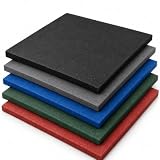 Arquicaucho - Losetas de Caucho Reciclado para Suelo de Gimnasio 50x50x2 cm Negro - Unitario (0,25m²) - Suelo para Gimnasio en Casa y Protección de Máquinas Fitness