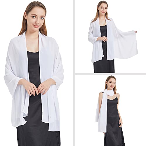 Ciormis Chiffon Shawl Wraps Scarves Lightweight for Women Evening Dresses Wedding Bridesmaid or Formal Occasions3