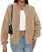 PRETTYGARDEN Cardigan for Women 2026 Fall Fashion Long Sleeve Trendy Button Down Work Office Sweaters Cute Winter Jacket (Khaki,Medium)