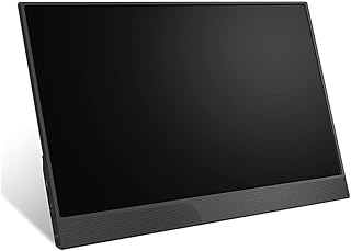 Portable Monitor Portable Monitor 15.6'' FHD HDR Touchable Computer Display with Dual Type-C Mini HDMI USB-C IPS External Monitor for Laptop PC PS4 Xbox Phone for Home, Office (Color : Black)