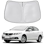 Windshield Sun Shade for Honda Civic 2012 2013 2014 2015, Front Window Shade Sun Visor Protector Honda Civic Accessories Foldable Sunshade Blocks UV Rays Keeps Your Car Cooler