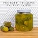 Cornucopia Brands 64oz Clear Wide-mouth Glass Jar, BPA free Food Grade w/Metal Lid (Half Gallon); 2 Quart Jar to Make Greek Yogurt/Kefir or Pickles