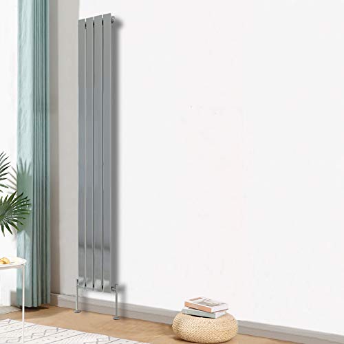 Blümme Vertical Single Flat Panel Designer Radiator Bathroom Heater Central Heating Radiators 1800 x 272mm Chrome