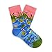Produktbild Dodo socks - Bunte Sneaker Lustige Socken aus Baumwolle, Witzige Coole Verrückte Designs mit Motiv, Unisex für Damen und Herren, Freunde Geburtstag Geschenk (44, 46, Frogs Love)
