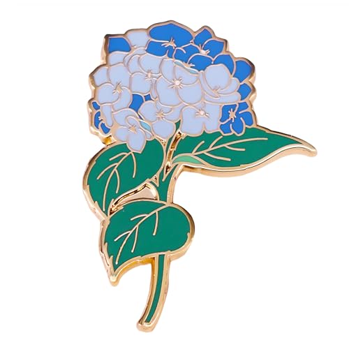 Image of Enamel Pin Floral Boutonniere for Women, Hydrangea Flower Pin Lapel, for Women, Men, Teens, Teachers, Nurses, Doctors, Lawyers, Party, Wedding, Prom, Anniversary, Birthday Gift