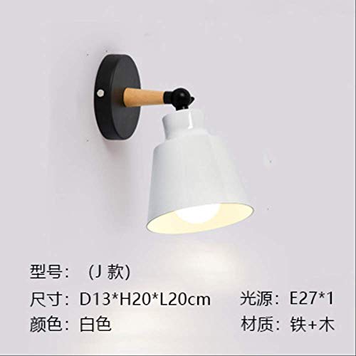 Preisvergleich Produktbild Nordische Wandlampe Schlafzimmer Macaron Nachttischlampe, Persönlichkeit Lampe Massivholz Gang Korridor Wandlampe 12w J MP204