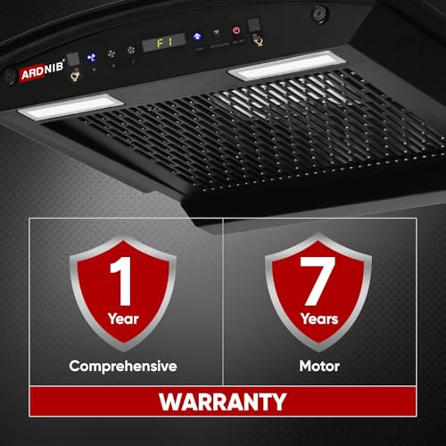 Image of 1200 m /hr Wall Mounted Auto Clean Kitchen Chimney (Ardnib Arcturus BK 60, Filterless Technology, Touch Control + Motion Sensor, 7 Years Motor Warranty)