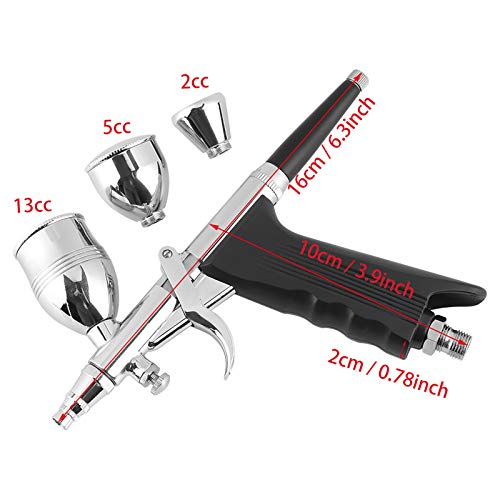 Conjunto de aerógrafo multifuncional, aerógrafo de gatilho de pistola de pulverização de gravidade d