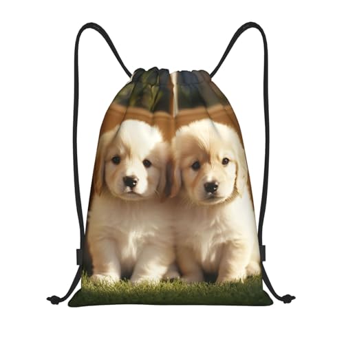 Drawstring Backpack Sports Gym Bags Draw String Bag for Women Men Cute dog Drawstring Bags Sackpack