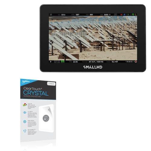 BoxWave Screen Protector Compatible with SmallHD Cine 5 - ClearTouch Crystal (2-Pack), HD Film Skin - Shields from Scratches