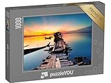 puzzleYOU: Puzzle 1000 Teile „Alter Fischersteg im Sonnenuntergang, Jelutong Penang, Malaysia“ – aus der Puzzle-Kollektion Landschaft