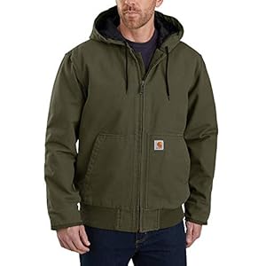 Carhartt, Hombre, Chaqueta De Estilo Deportivo, Aislada, En Algodón De Lona Con Efecto Desgastado, Ajuste Holgado