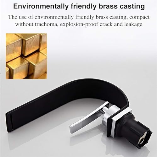 Mitigeur en laiton cascade eau chaude robinet de lavabo à commande unique fluide