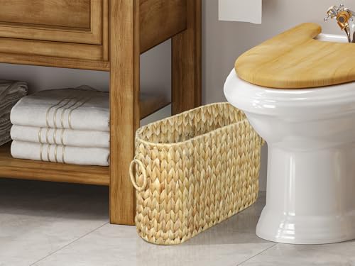 Coeusy TOILET PAPER STORAGE SHL Toilet Paper Storage,Water Hyacinth Toilet Paper Baskets Bathroom Organizer,Large Toilet Paper Holder thumb #1