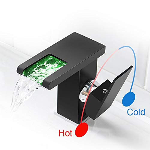 Robinet cascade LED mitigeur laiton eau chaude et froide - 4