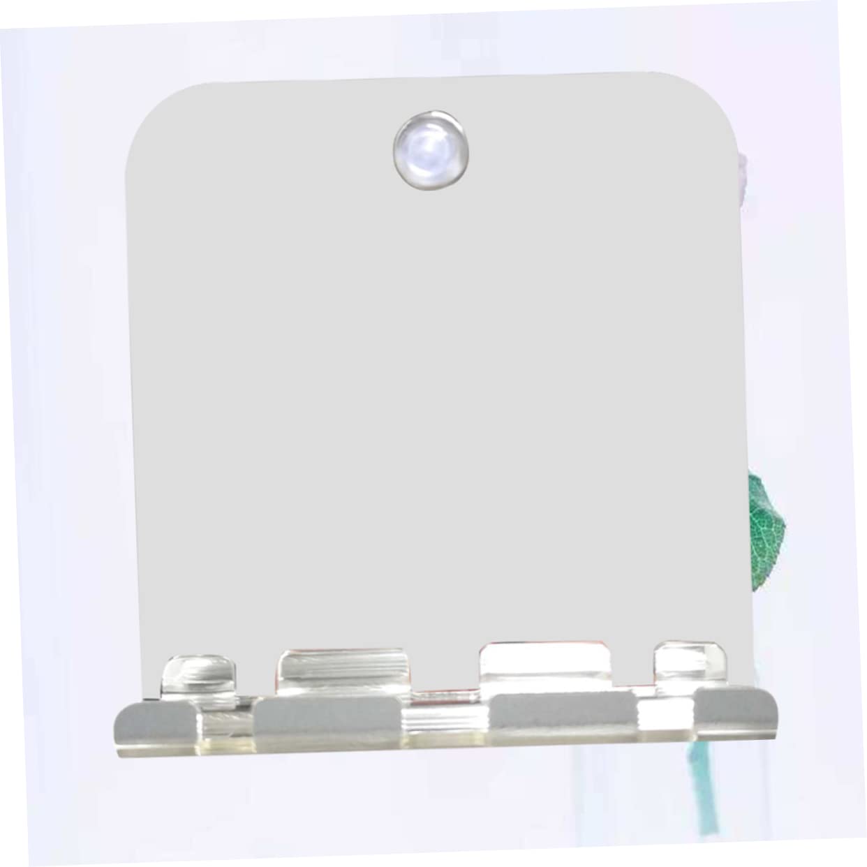 Cabilock 3pcs Make up Mirror Portable Small Square Shaver Unbreakable Anti- Bathroom Home Silver Hook