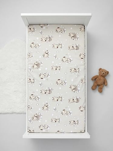 Miniatura 3 de Tuptam Sábana Ajustable Para Cuna Bebé 2 Pack, Jirafa Beige, 60 X 120 Cm