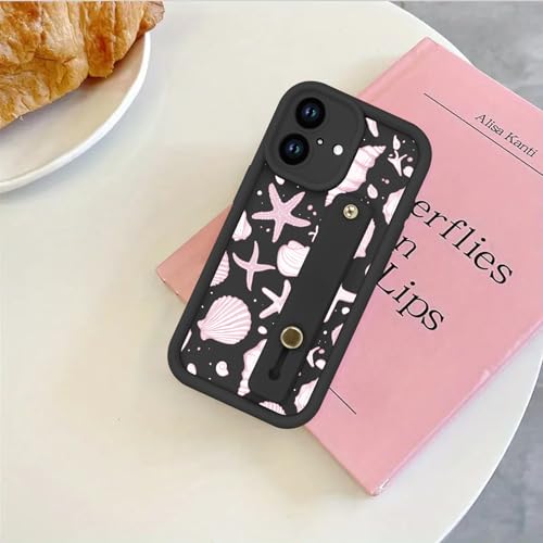 Coque iPhone 17 souple noire à motif Summer Seashell marin - 6
