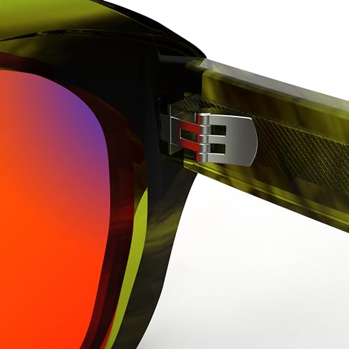 Image of Amber Tinted Circadian Glasses, Celestial Camel Tone German-Style Rectangle Acetate Frame, 100% Blue Light Blocking, Backed by Patent-Pending Multi-Layered Circadian Technology, UV400, Unisex