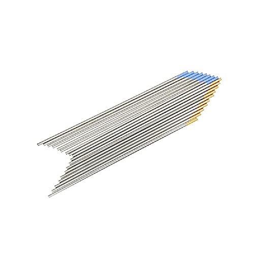 Welding Electrodes, 10pcs Tungsten Welding Electrodes Lanthanides Electrode Tip 2.4×150mm (Blue Tip)