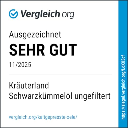 NUTRILIFE by Kräuterland Schwarzkümmelöl 2X1L (2Liter), ungefiltert, 100% Nigella Sativa, naturrein ohne Zusatzstoffe, Omega 3-6-9, kaltgepresst, vegan, mühlenfrisch aus unsrer hessischen Ölmühle