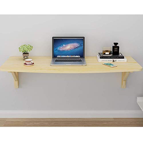 Table murale pliable en bois bureau rabattable flottant gain de place - 3
