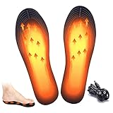 ASANMU Plantillas Calefactables USB, 2022 Nuevo Plantillas de Zapatos con Calefacción Calentadores de Pies Impermeables Lavables Plantillas Calefactables para al Aire Libre Senderismo Camping 41-46