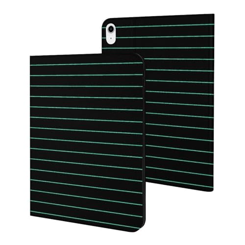Coque iPad 11 2025 et 10.9 10e gen noire fine imprimé ligne avec support